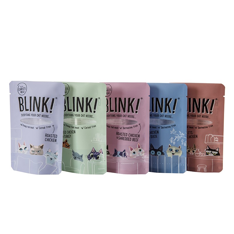 Bolsas retortables tipo doypack para comida húmeda para mascotas