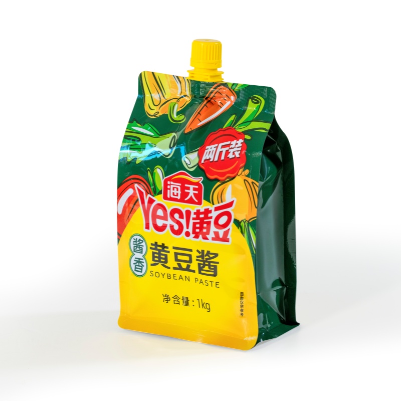 bolsa con boquilla de fondo plano